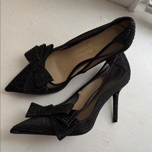 Jessica Simpson Black Studded Heels